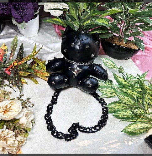 Gothic black spiked - spiked, plush