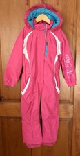 NO FEAR Girl’s Hot Pink Waterproof/ Padded /  Zip Up Hooded Snow Suit 4-5 Years