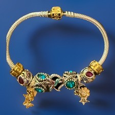 Pandora Silver W/Gold 14k