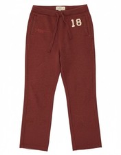 ABERCROMBIE & FITCH Womens Graphic Tracksuit Trousers UK 14 Medium  Maroon CL15