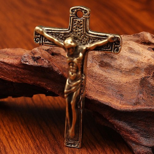 Handmade cross copper pendant - handmade,
