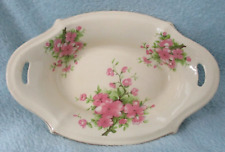 Vintage Dish Royal Staffordshire A J Wilkinson Honeyglaze Pink Floral Cottage [r
