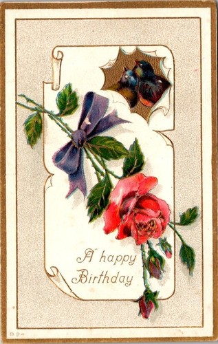 Vintage postcard happy - postcard,