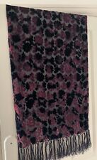 Velvet Devore/Burnout Scarf/Shawl Floral Design in Pink and Black New SALE