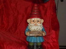 MUST READ!!!! VERY UNIQUE 2 SIDED GNOME,LATEX MOLD CONCRETE/PLASTER