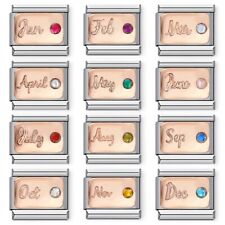 Birth Stone Gem Italian charm Fits nomination And All 9mm Italian Bracelets