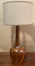 Vtg MCM Danish Large Teak Bottle Lamp Base