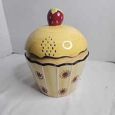 Home Essentials And Beyond Yummy Collection Cupcake Cookie Jar Strawberry Top