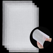4PCS Plastic Canvas Sheets Plastic Mesh Sheets for DIY Crafts White Plastic
