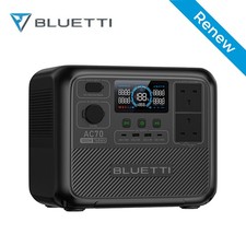 BLUETTI AC70 768Wh Portable Power Station 1000W Solar Generator for Camping RV