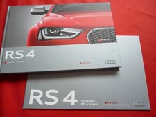 Audi RS 4 B8 8K Avant Hardback Brochure Brochure + Price List Pricelist 2014