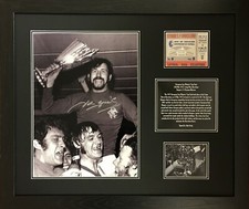 FRAMED JOHN GREIG SIGNED GLASGOW RANGERS 1972 CUP WINNERS CUP FINAL PHOTO COA 