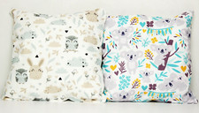 2pack baby pillows filled patterned cushions 4 pram cot bed bunny koalas 1 year+