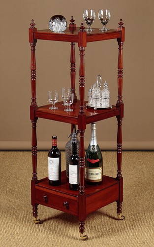 Antique narrow mahogany dumb - mahogany,