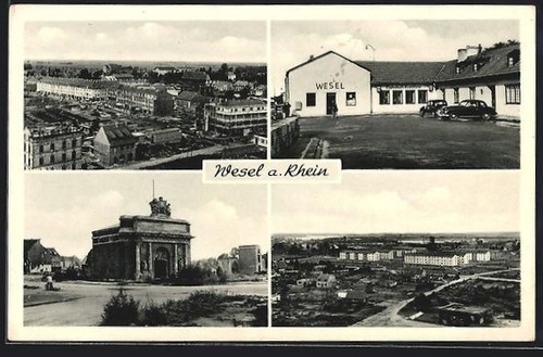 Wesel the rhine railway - on,