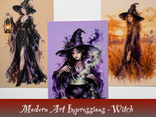 Witch portrait modern artist - witch,