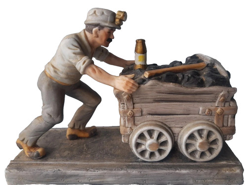 Coal miner figurine - miner, /