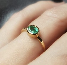 Natural Zambian Emerald in 14k
