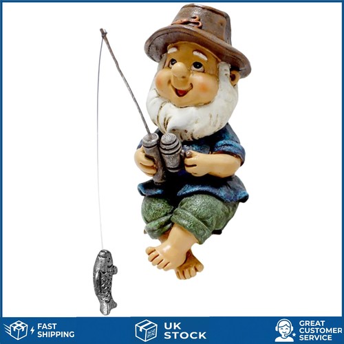 Whimsical fishing gnome - fishing,
