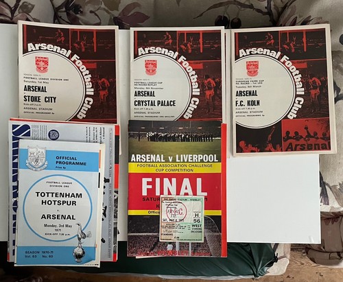 Arsenal programmes 1970 - programmes,