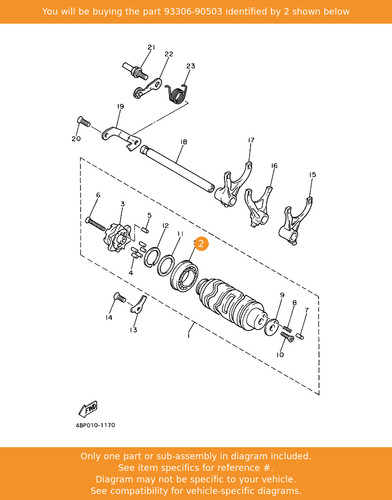 Yamaha bearing 93306 90503 - bearing,, 93306-90503