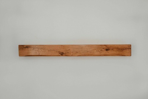Oak beam mantel fireplace - , fire