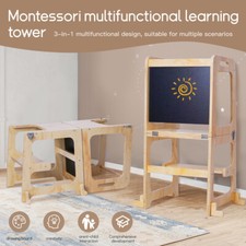 3-in-1 Wooden Kids Step Stool