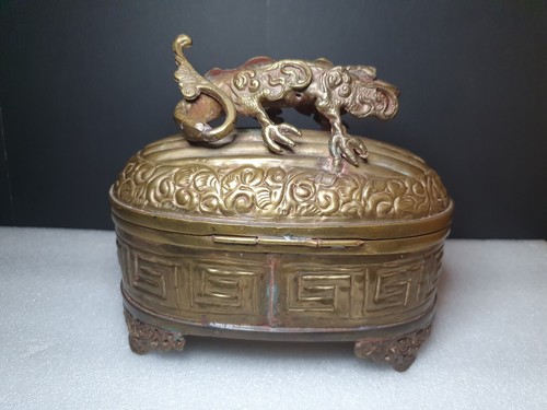 Antique brass chinese dragon - brass,