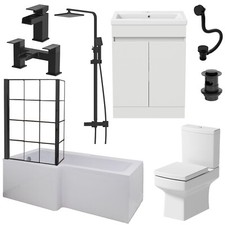 Complete Bathroom Suite Black
