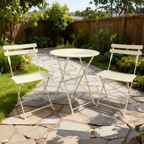 Cream bistro set - 2, seater
