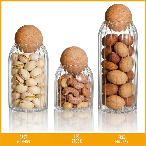 Elegant ribbed glass storage - elegant,