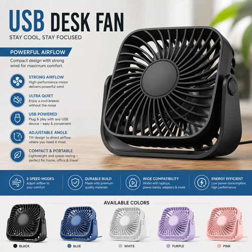Desktop fan electric fan