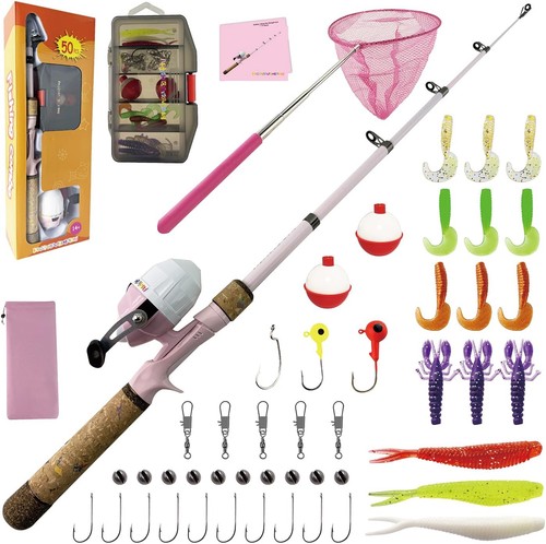 Kids fishing pole set rod - fishing,