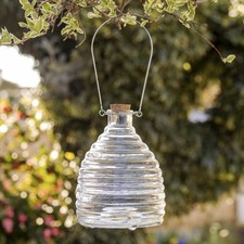 Clear Ribbed Glass Wasp Trap