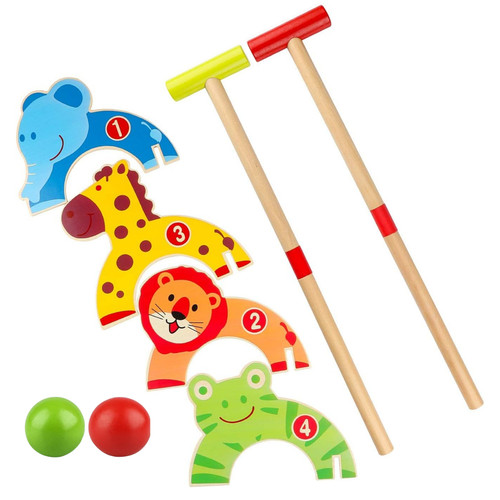 Animal wooden croquet - wooden,