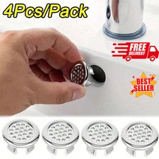 4pcs  Bathroom Basin Ceramic Sink Open Hole Overflow Cover Chromed Trim