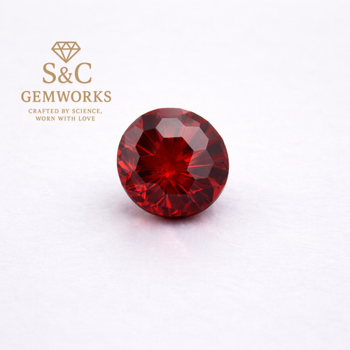 Dark garnet round brilliant - garnet,