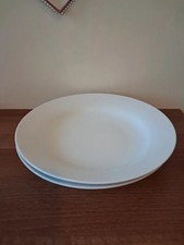 2 Large White Pasta Bowls