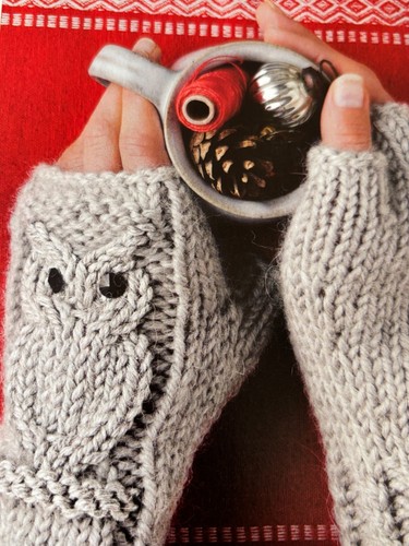 Owl design fingerless - design,