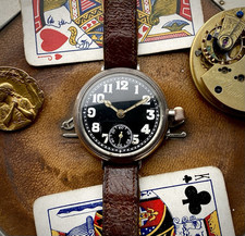 1916 WW1 Royal Flying Corps Borgel Silver Trench watch HMS Osmanieh Alexandria