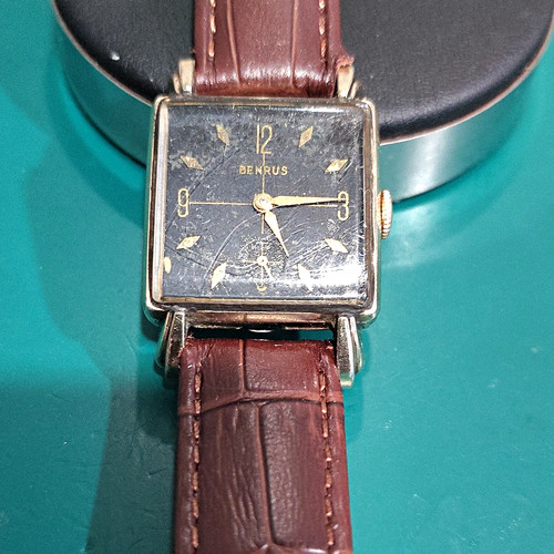Benrus vintage 1940s rectangle - benrus,