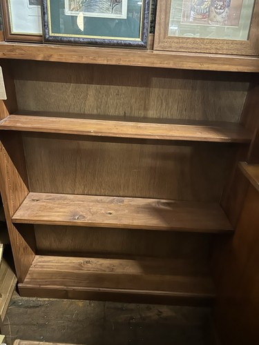 Vintage pine bookcase - pine,