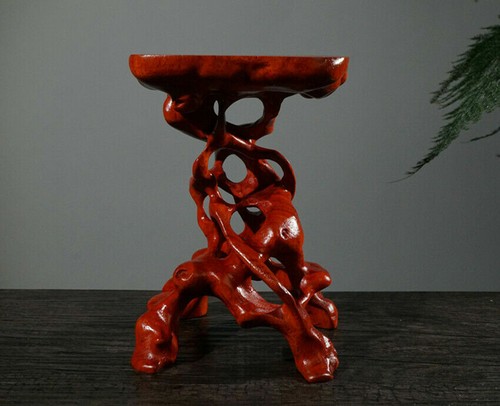 Stand display red - red, wood