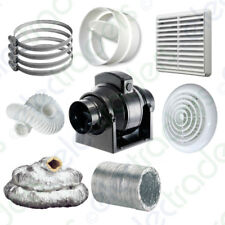 Manrose MF100T In-Line Extractor Fan with Timer 100mm/4" Grille / Duct Options