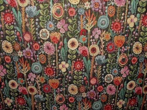 Cottage garden floral - garden, black
