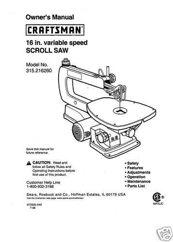Craftsman scroll saw - 16,