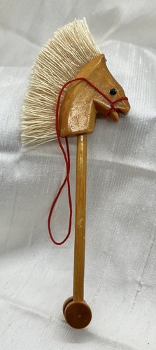 Dolls house wooden hobby horse - dolls,