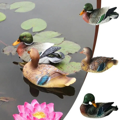 Pond floating duck statue - pond,