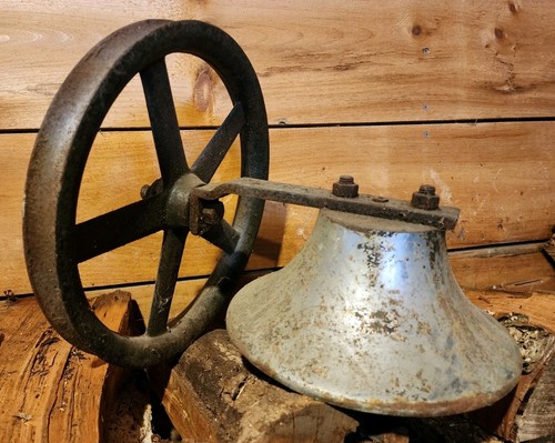 Antique cast iron bell - iron, farm