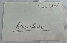 DOUGLAS BADER + FRANK WHITTLE SIGNATURES ON LIGHT CARD INSERT